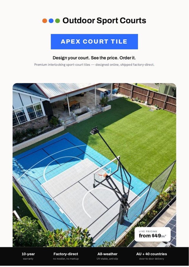 Outdoor Sport Courts Apex Court Tile brochure cover