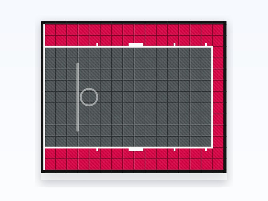 Driveway Basketball Court — top-down court plan in the default colourway