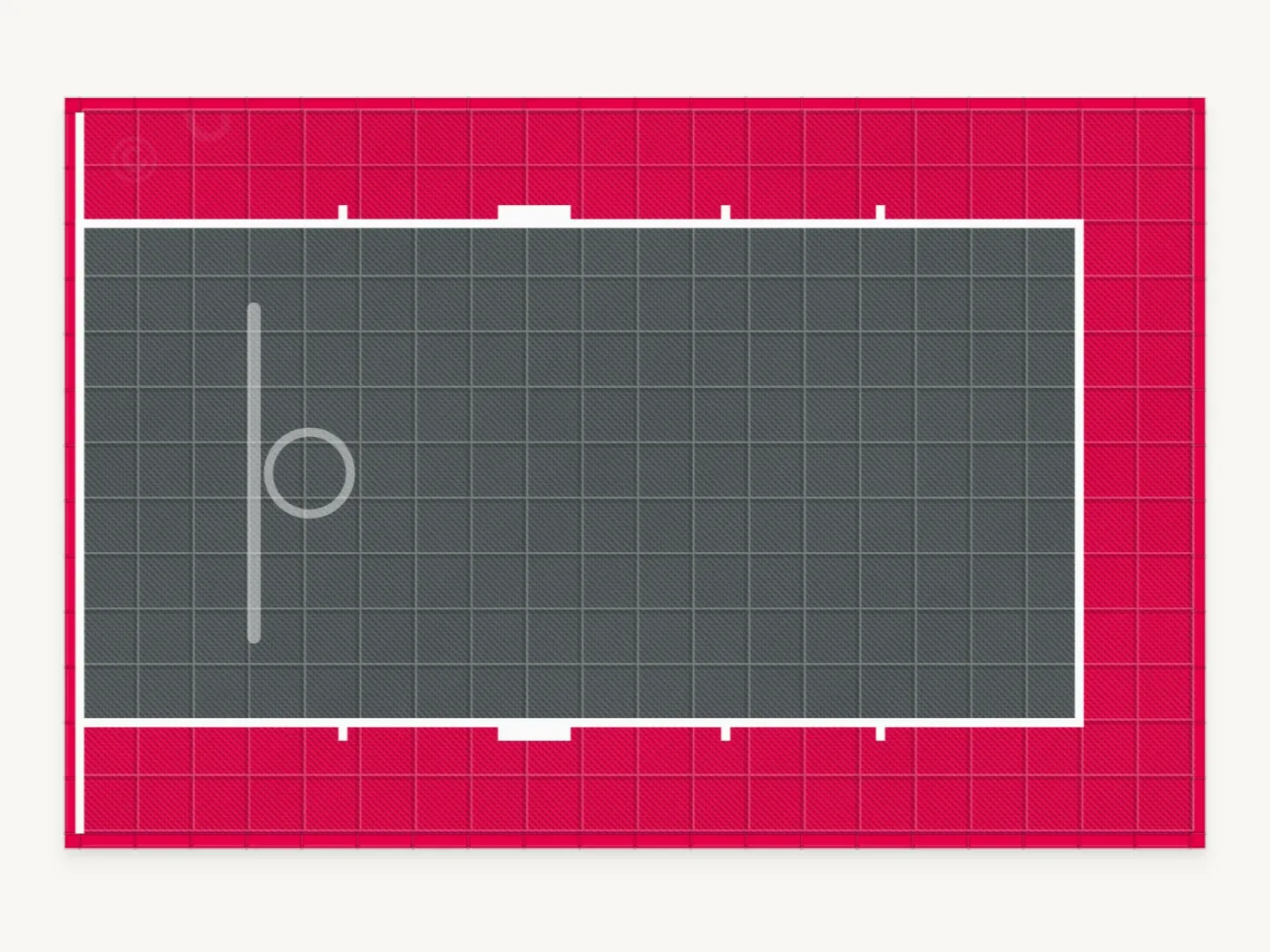 Driveway Basketball Court — top-down court plan in the default colourway