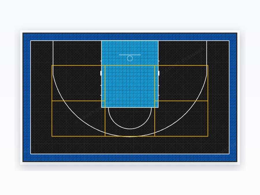 Completed multi-sport court design ready to order